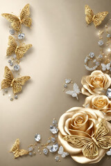 Naklejka premium golden christmas background