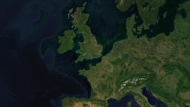 Zoom to Cities from Space United Kingdom Blackburn with Darwen
