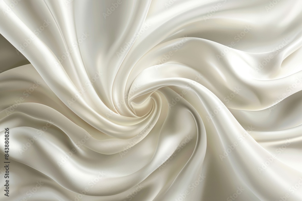 Poster luxurious high-resolution cream satin texture with elegant and sophisticated swirl pattern for seaml