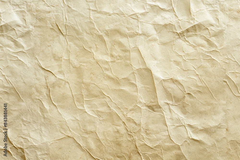 Poster high resolution crumpled paper texture background with wrinkled beige vintage parchment design patte