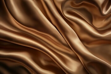 Fototapeta premium Elegant wavy golden satin material perfect for background or design use