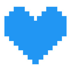 pixel art heart shape emoticon icon, retro pixel love icon button