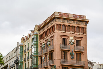 Gothic building in historic centrum of Barcelona