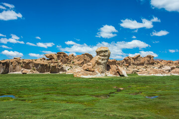 Beautiful landscape of a valley close to the Laguna Negra (Black Lagoon) also known as Laguna...