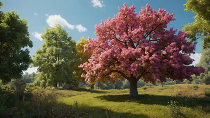 realistic-colorful-tree-render