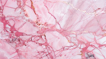 Elegant pink marble texture with delicate veins and golden accents