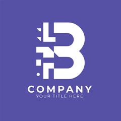 Obraz premium Modern and unique letter B initials logo design