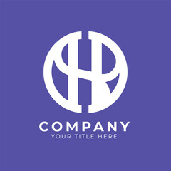Obraz premium modern and unique letter H initials logo design