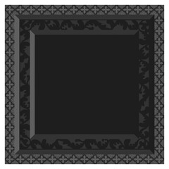 Gothic stylised ornamental frame. Floral patterned decoration.	
