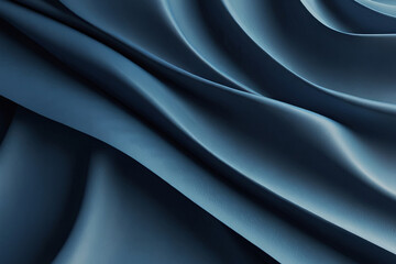 Fototapeta premium 4K abstract blue wallpaper featuring a wave or folded cloth like pattern. Perfect for modern and elegant backgrounds.