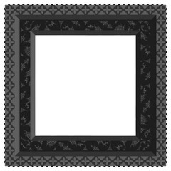 Gothic stylised ornamental frame. Floral patterned decoration.	
