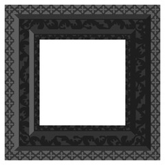 Gothic stylised ornamental frame. Floral patterned decoration.	

