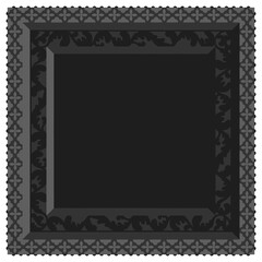 Gothic stylised ornamental frame. Floral patterned decoration.	
