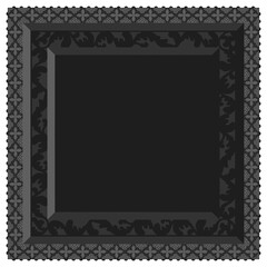 Gothic stylised ornamental frame. Floral patterned decoration.	
