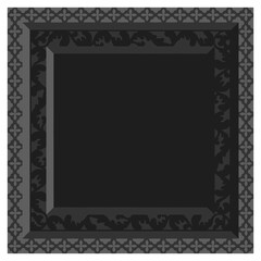 Gothic stylised ornamental frame. Floral patterned decoration.	
