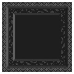 Gothic stylised ornamental frame. Floral patterned decoration.	
