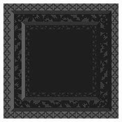 Gothic stylised ornamental frame. Floral patterned decoration.	
