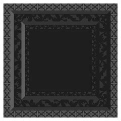 Gothic stylised ornamental frame. Floral patterned decoration.	

