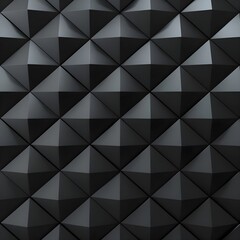 3D tetrahedron patterned background in dark gray paper craft