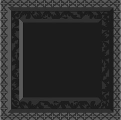 Gothic stylised ornamental frame. Floral patterned decoration.	
