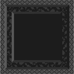 Gothic stylised ornamental frame. Floral patterned decoration.	
