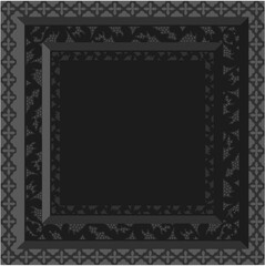 Gothic stylised ornamental frame. Floral patterned decoration.	
