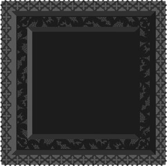 Gothic stylised ornamental frame. Floral patterned decoration.	
