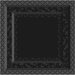 Gothic stylised ornamental frame. Floral patterned decoration.	
