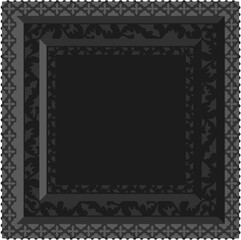 Gothic stylised ornamental frame. Floral patterned decoration.	
