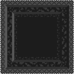 Gothic stylised ornamental frame. Floral patterned decoration.	
