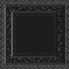 Gothic stylised ornamental frame. Floral patterned decoration.	
