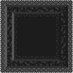 Gothic stylised ornamental frame. Floral patterned decoration.	

