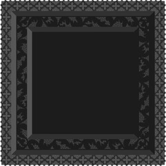 Gothic stylised ornamental frame. Floral patterned decoration.	
