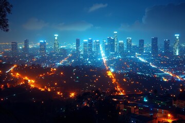 Fototapeta premium Vibrant Night Life: Los Angeles After Dark