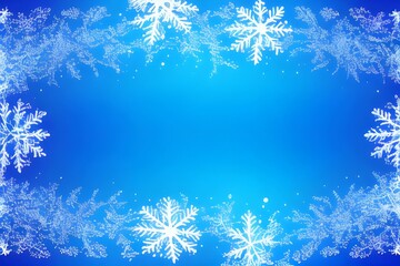 青い背景のクリスマスカードイメージ