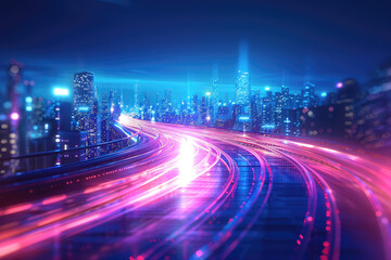 Fototapeta premium modern smart city background