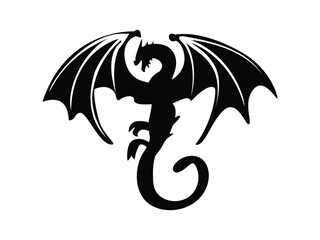 Black Dragon  Silhouette vector illustration