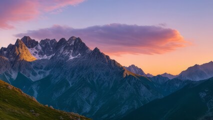 Obraz premium Beautiful view of the mountain. Mountain landscape. The beauty of nature.