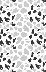 Fototapeta premium Whimsical Leopard Print Pattern on Light Grey Background Generative AI