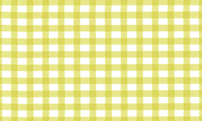 黄色　チェック柄