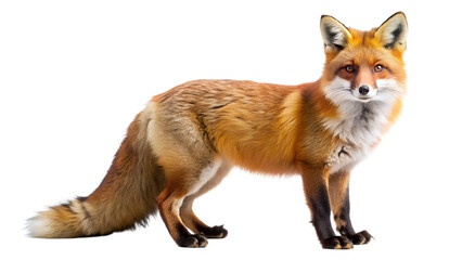 Obraz premium a fox in profile view. Its head is obscured by a blurred rectangle, preventing us from seeing any facial features