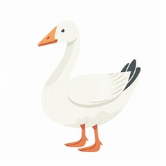 Obraz premium Adorable Goose Clipart for Kids' Design Generative AI