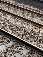 railroad tracks in the distance