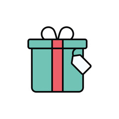 Gift icon design with white background stock illustration