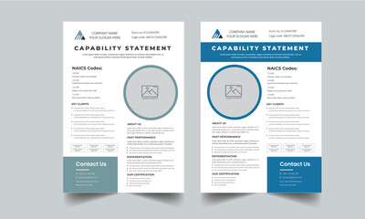 Capability Statement Template Design.