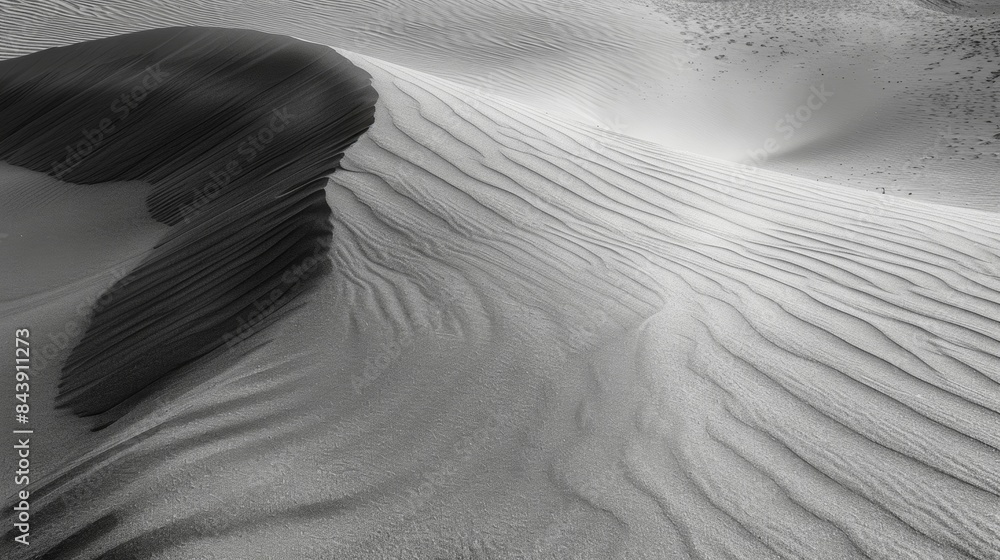 Poster the soft grains of sand shift and swirl creating unique formations that are constantly changing with
