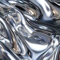 Luxurious Flowing Silver Liquid Metal Artistic Background