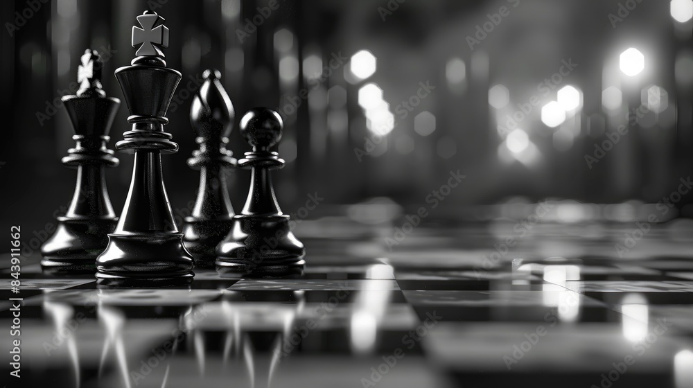 Poster background in the game of chess
