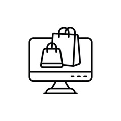 Online Shop icon design with white background stock illustration