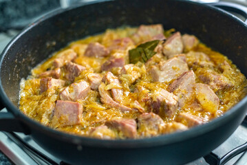 Traditional Andalusian Atún Encebollado in Skillet